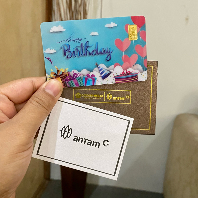 antam gif series happy birthday 0.5 gram plus amplop exclusive FREE BOX ANTAM EXCLUSIVE