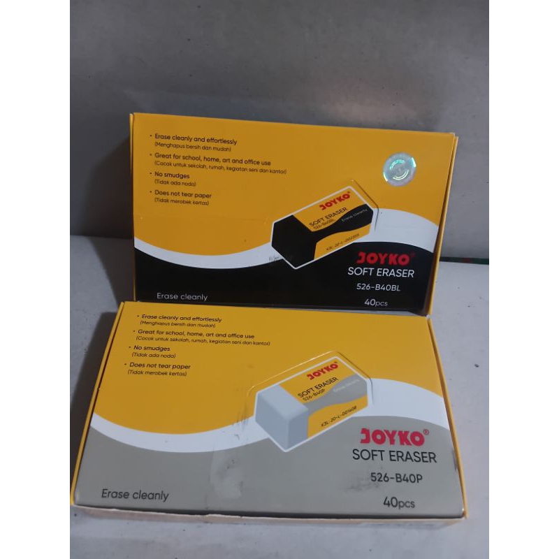 

1 Kotak isi 40 Eraser Penghapus Pensil Joyco 526 B40bl
