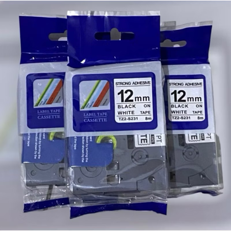 

Label Tape TZE 231 TZE231 Strong Adhesive compatible Brother 12mm