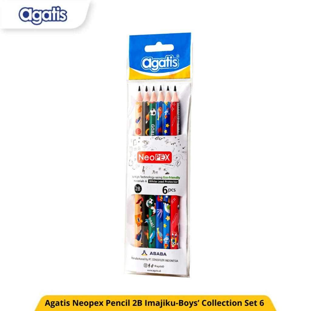 

AGATIS NEOPEX GRAPHITE PENCIL 2B IMAJIKU - Set 6 Pcs in Polybag