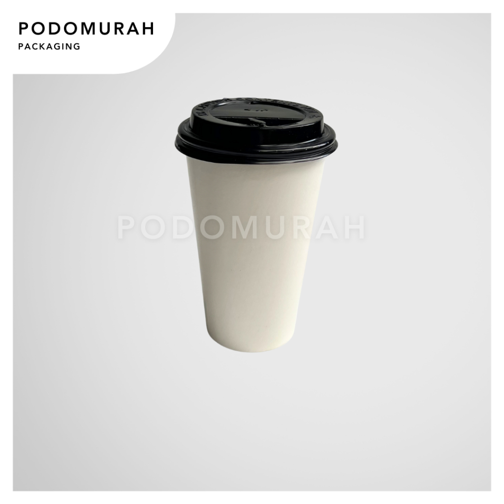 Paper Cup coffee / Gelas kopi polos 12oz