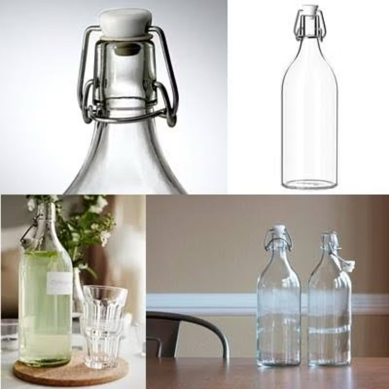 PROMO INSTAN Pekanbaru Botol Kaca 1 Liter / Botol Kroken / Botol IKEA/ Botol Kaca / Botol Kedap Udar