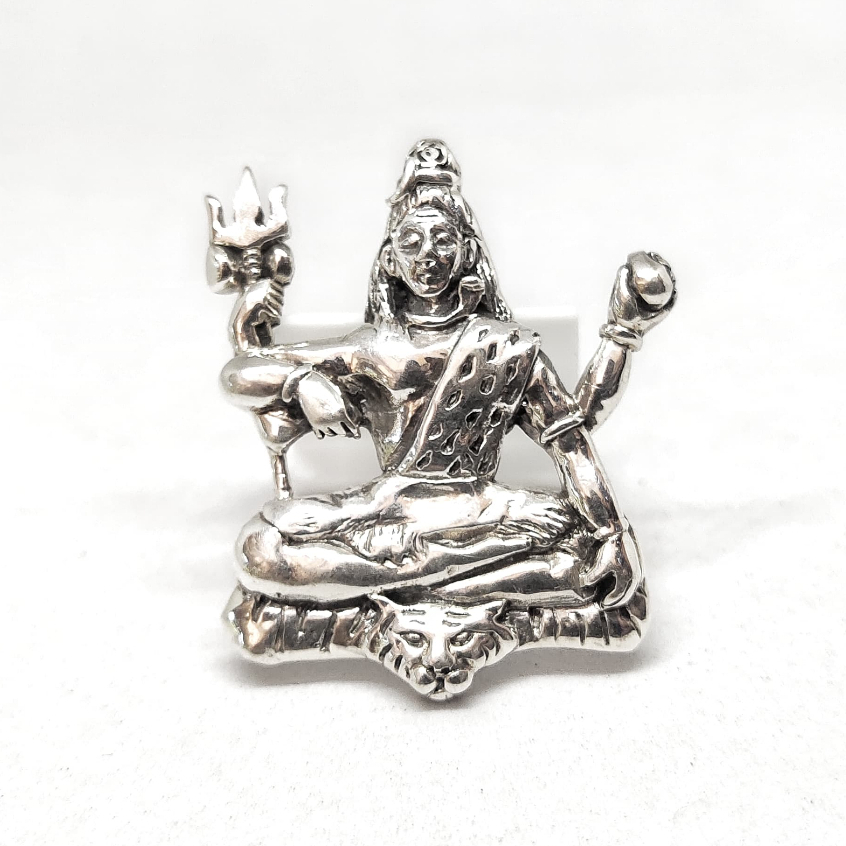 Liontin Mainan Kalung Motif Ukir Dewa Siwa Perak Silver Bali Asli 925 Pria Wanita Keren Elegant Cost