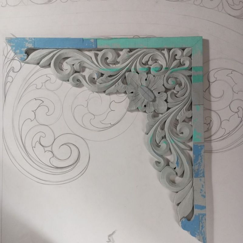 ukiran sudut# ukiran spon