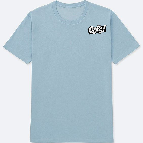 T-shirt Motif Oopss Baby Blue Bahan| Kaos Distro Pria Premium Quality