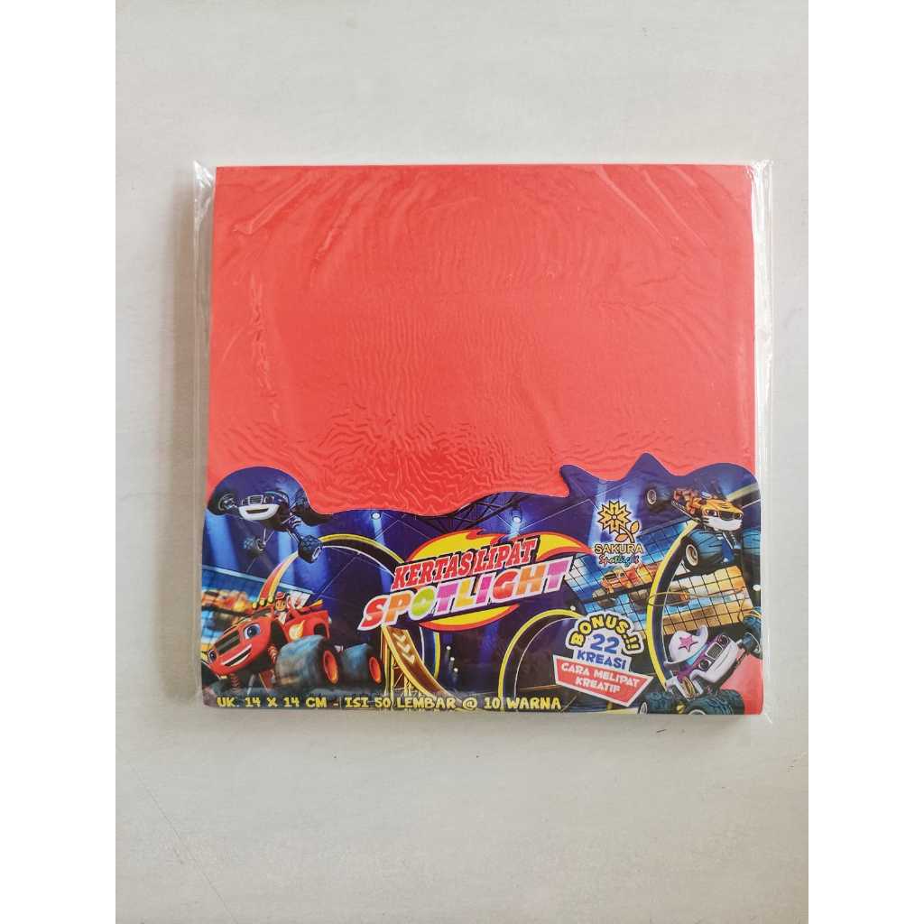 

KERTAS LIPAT 14X14 - SPOTLIGHT KERTAS LIPAT - KERTAS ORIGAMI ISI 50 LEMBAR DENGAN 10 WARNA