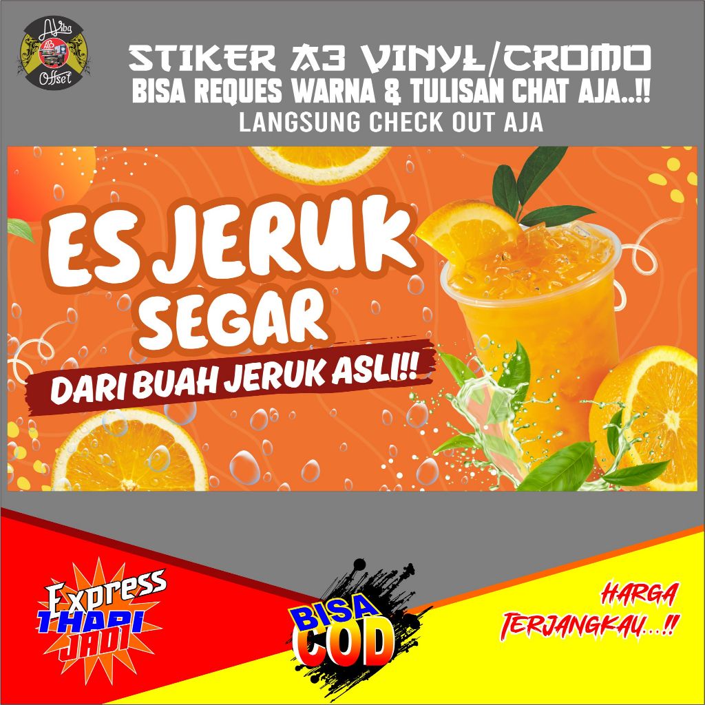 SPANDUK BANNER ES JERUK SEGAR 12060