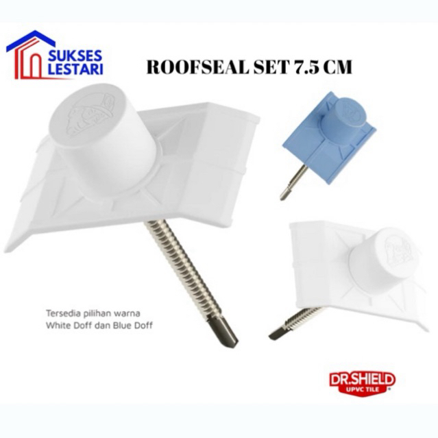 Roof Seal Set 7.5cm / Aksesoris Dr. Shield / Baut Roofing UPVC Twin Wall / Atap UPVC