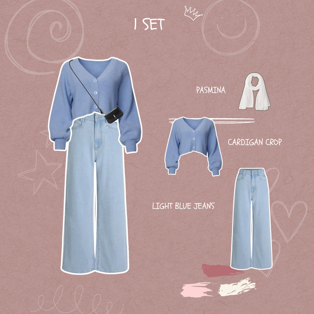 OOTD Setelan Cardigan & Jeans – Outfit Streetwear Casual Wanita