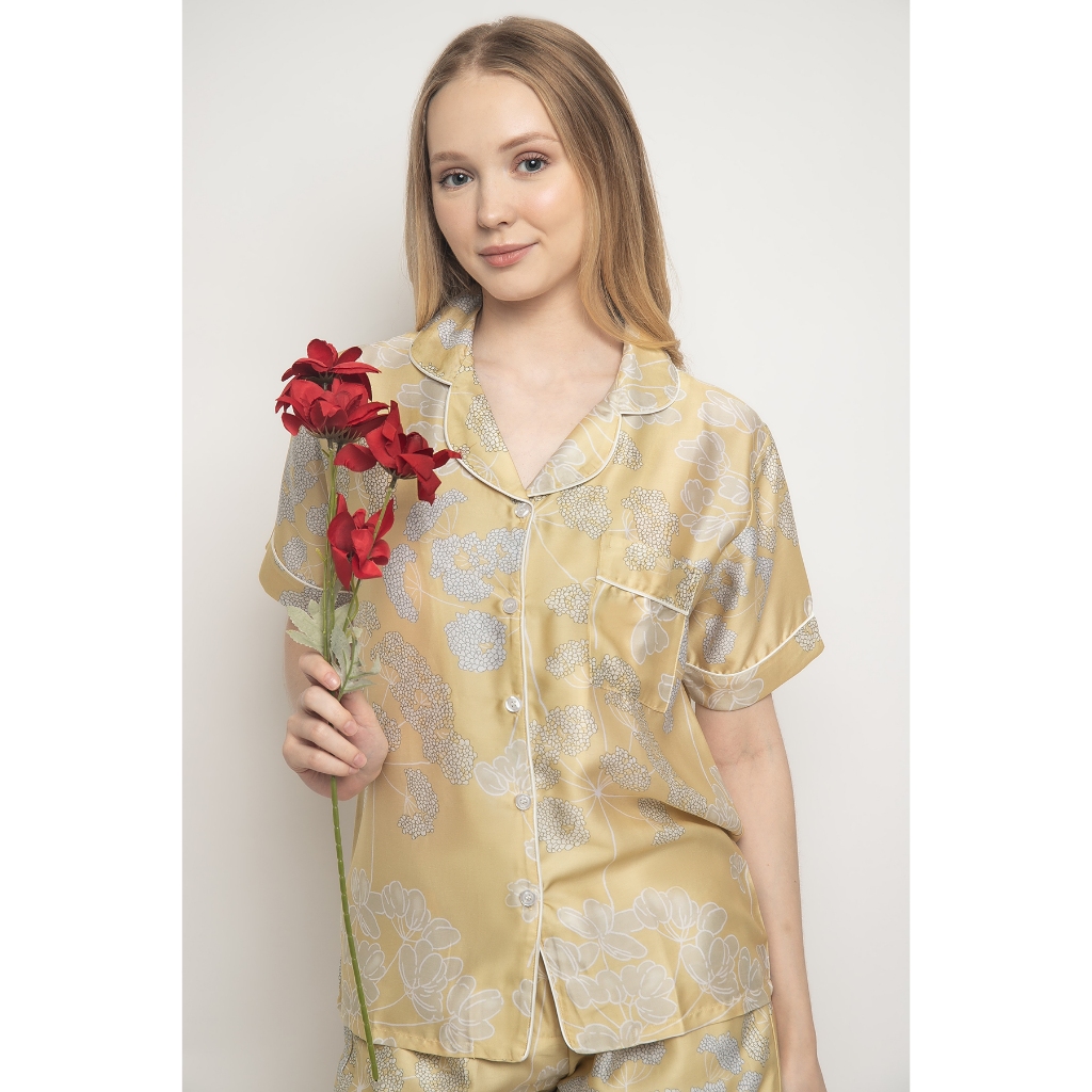 Marigold ORGANIC SILK Classic Pajamas Set Piyama Tencel