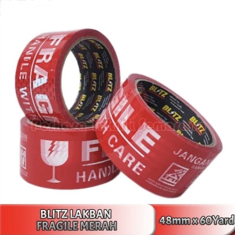 

[1 Pcs] Tape Lakban Plakban Isolasi Fragile OPP 48mm x 60Yard