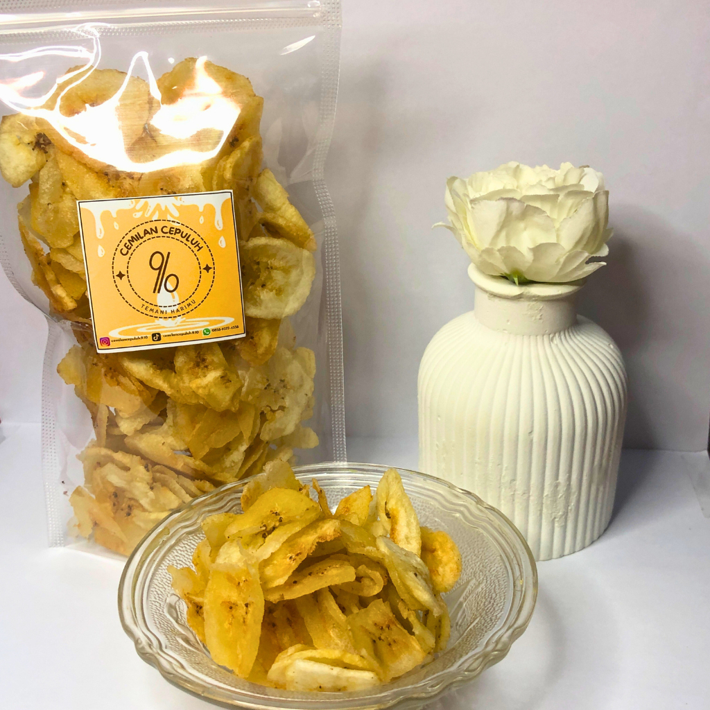 

KRIPIK PISANG ASIN 250 GRAM / BANANA CHIPS ORIGINAL / CAMILAN SNACK KERIPIK PISANG KEKINIAN