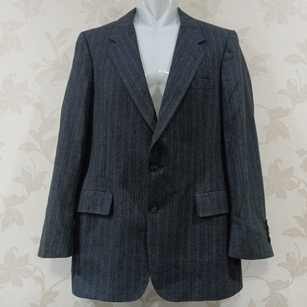 Baju Jas Christian Dior Vintage Monsieur L.S Ayres & Co Pure Wool Blazer Pakaian Formal Bisinis Pria