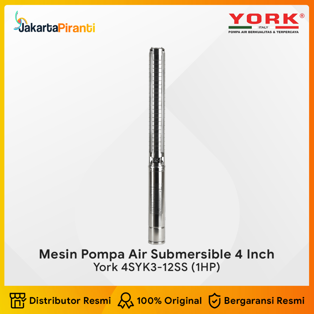 Mesin Pompa Satelit Sibel York 1HP 4SYK3-12SS Stainless (Submersible Pump)