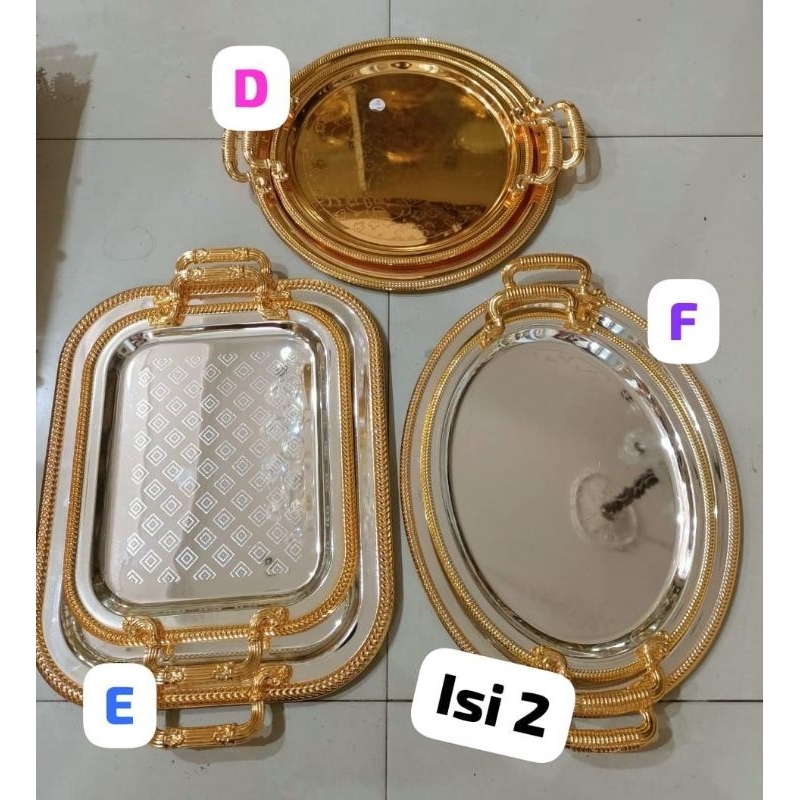 Nampan Sultan Stainless Gold