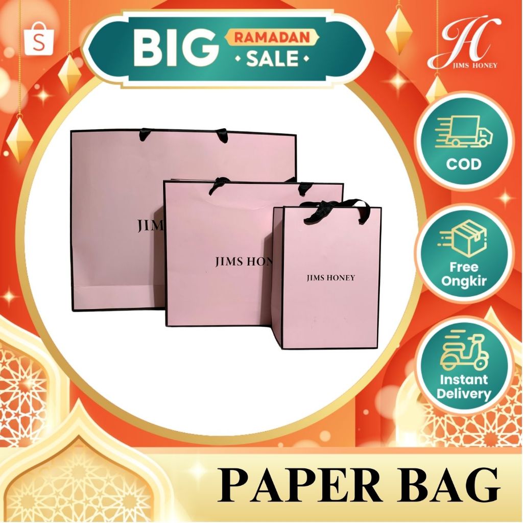 

PAPER BAG PACKAGING BOX DOMPET JIMS HONEY Tas Belanja Shopping Bag Go Green Murah Kuat Tas Kertas Terbaru