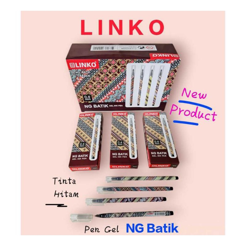 

Pulpen Gel Batik NG(12pcs) / Bolpoin Indonesia