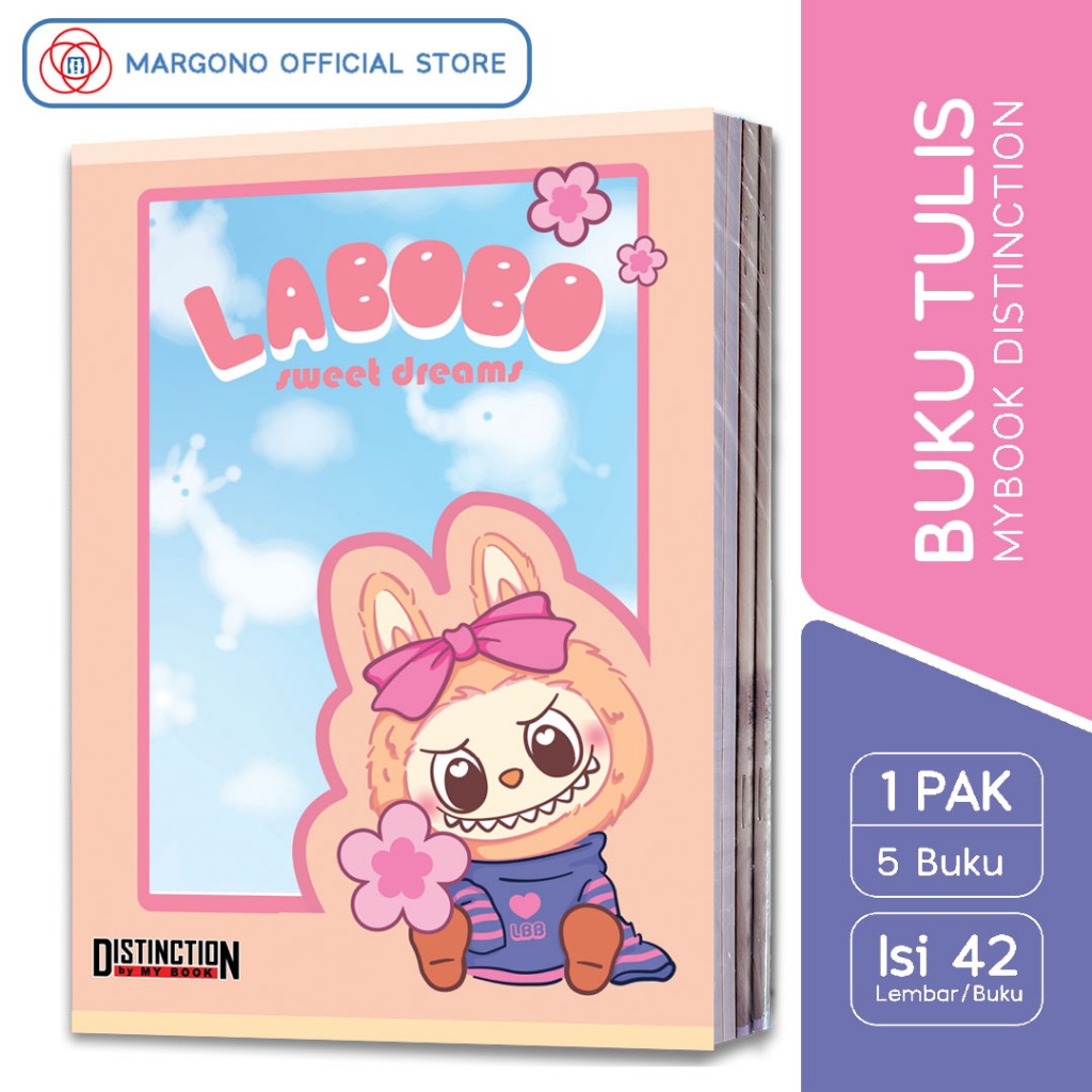 

Buku Tulis Boxy Cute Labobo La BuBu 42 Lembar - 5 Buku