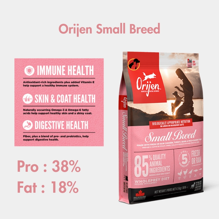 Orijen Small Breed Dog Food 4,5 Kg