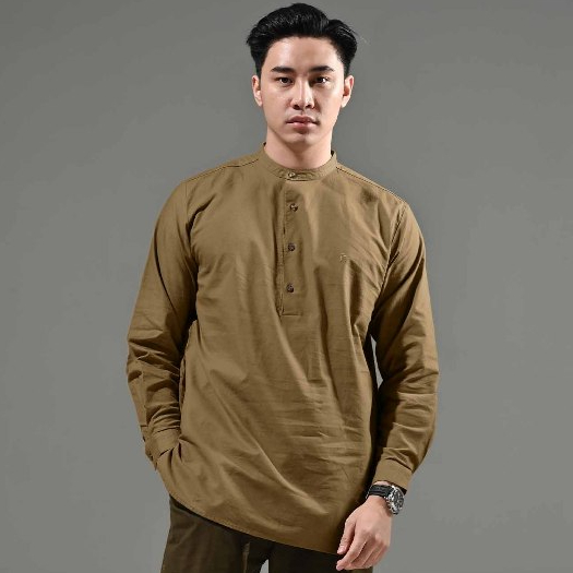 RAJHI by Kaum Adam - Kemeja koko modern bahan premium lengan panjang kancing sampai bawah