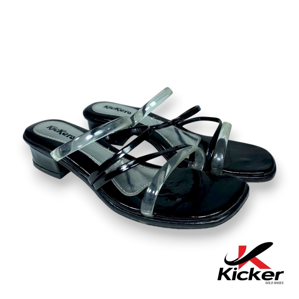 Elizabeth Sandal Heels Wanita 3cm Hak Tahu - Kicker