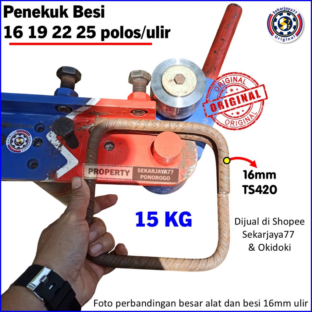Penekuk Besi Proyek Alat Bending untuk besi beton 16 19 22 25mm Sekarjaya77 SJ2505