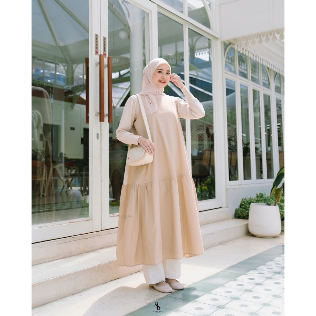 Tuscany Official - Relax Inner Dress  - Dress Midi Katun Gamis Dalaman Tanpa Lengan - Inner Gamis