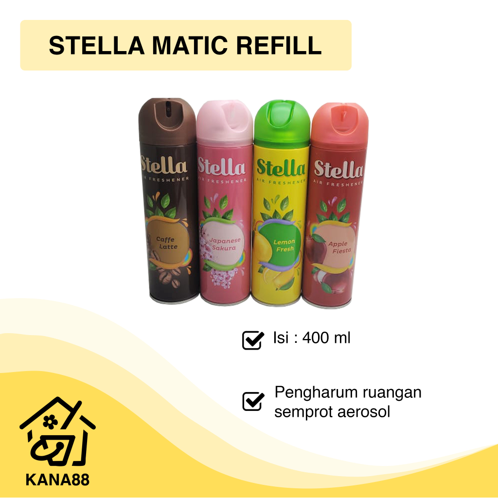 Stella Aerosol Semprot 400ml Pengharum Ruangan Air Freshner