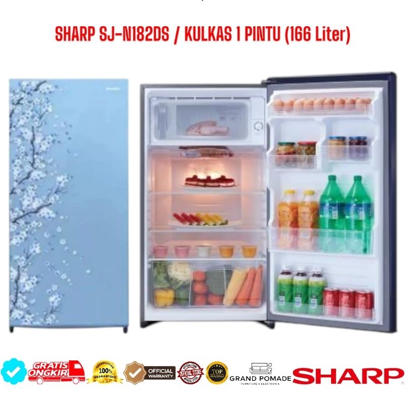 KULKAS SHARP 1 PINTU SJ-N182DS 166 LITER