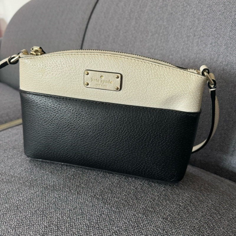 Kate Spade Black/White Leather Grove Street Millie Crossbody Bag (PRELOVED)/Tas Selempang Wanita Hit