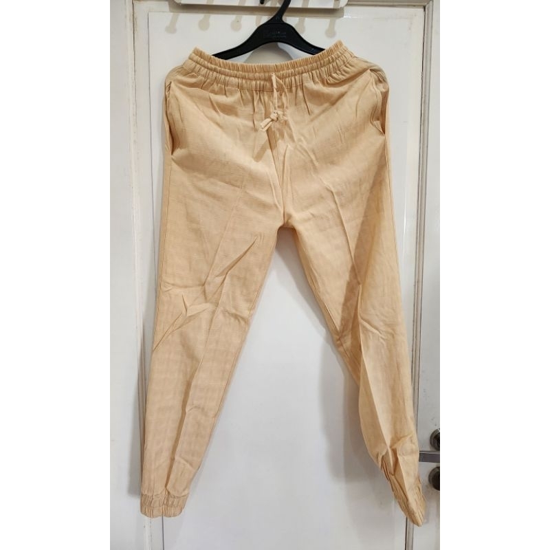 Meccanism - Celana Panjang Wanita Cream Yellow - Kuning (PRELOVED)