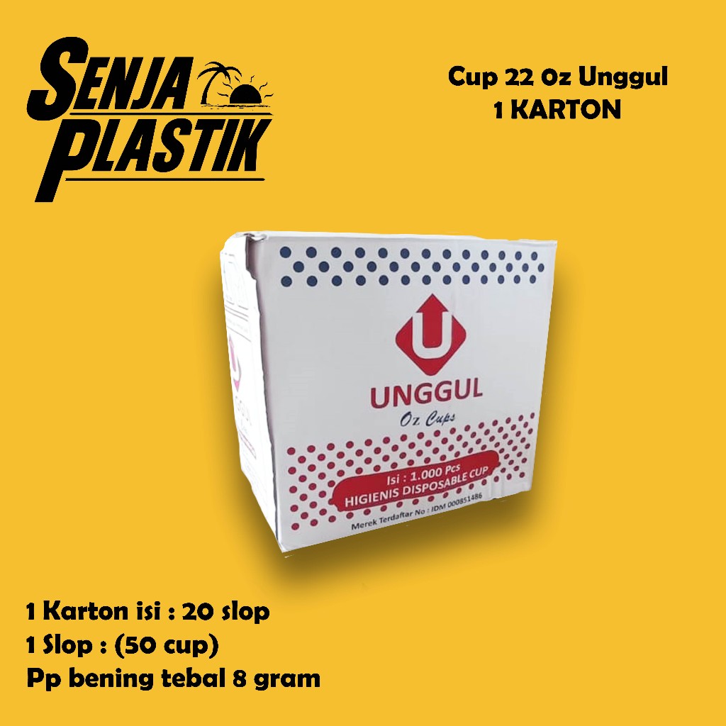 

Nycyta Home 1 Karton ( 20 Slop ) Gelas Plastik Unggul 22 Oz Tebal 8 Gr