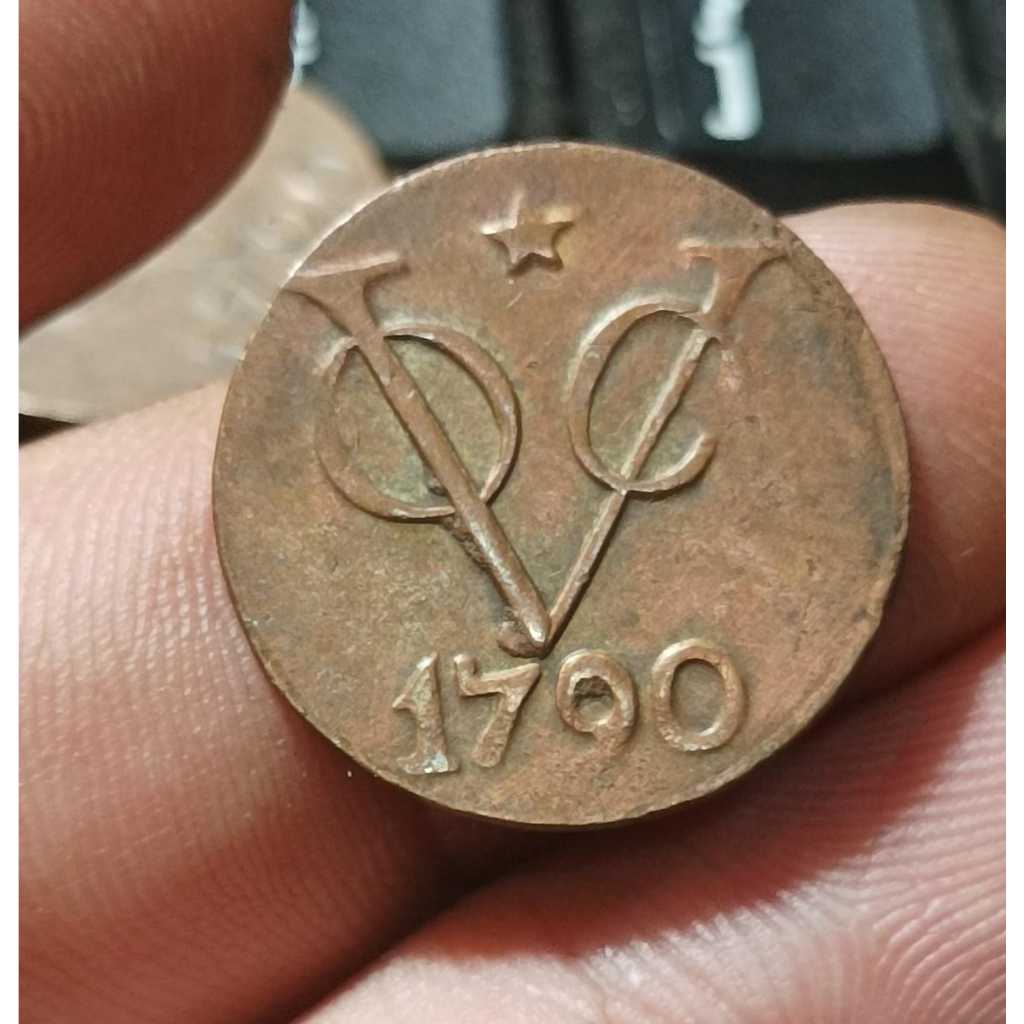 Koleksi koin Kuno VOC Duit Tahun 1790 Bintang Temuan Sungai Sudah Di Bersihkan