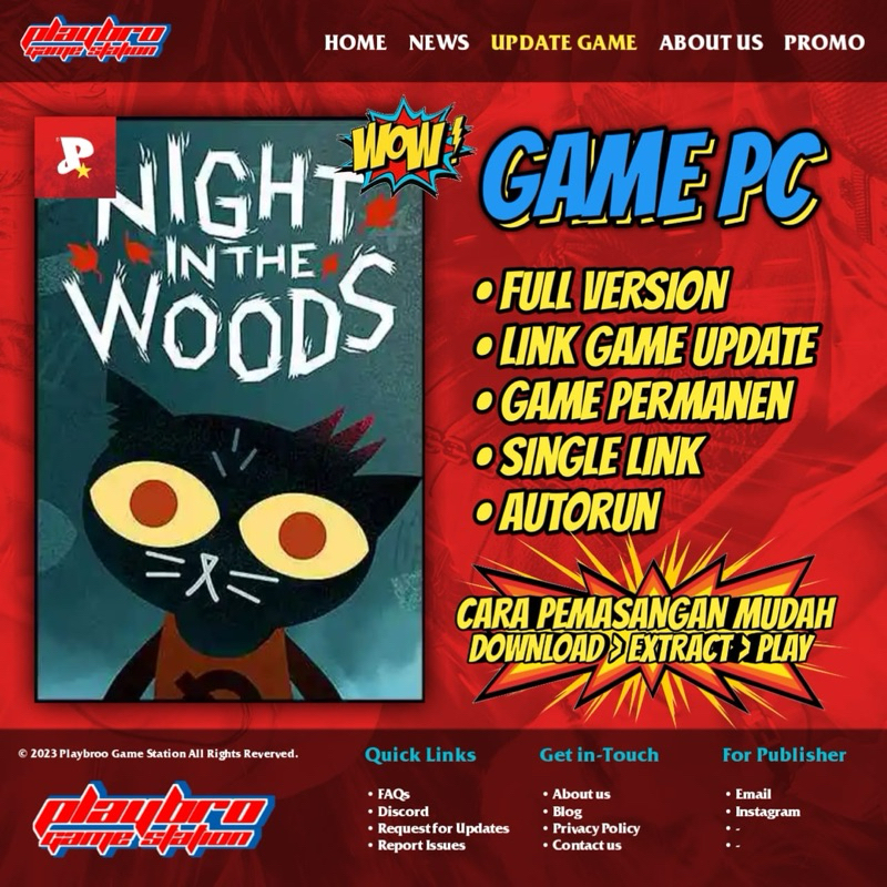 Night in the Woods - Game PC/Laptop (Download to Play Bro)