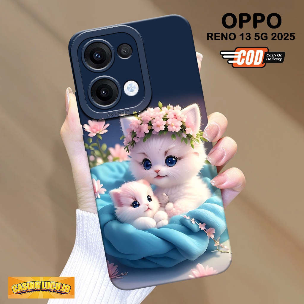 Case Oppo Reno 13 5G 2025 Terbaru - Fashion Case Kucing - Casing Hp Oppo Reno 13 5G 2025 Terbaru - S