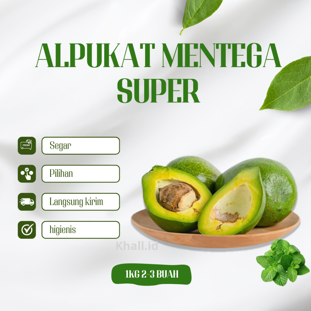 

ALPUKAT MENTEGA 2 KG PAKET HEMAT ISI 6-7-8