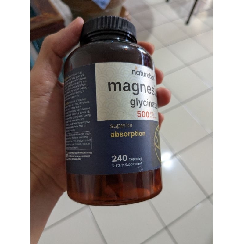 Ecer share naturebell magnesium glycinate 500mg