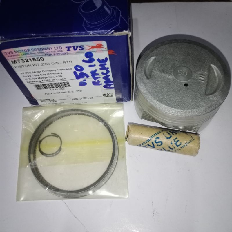 M7321650 Piston kit + Ring piston TVS Apache 160 size 050 ori TVS India