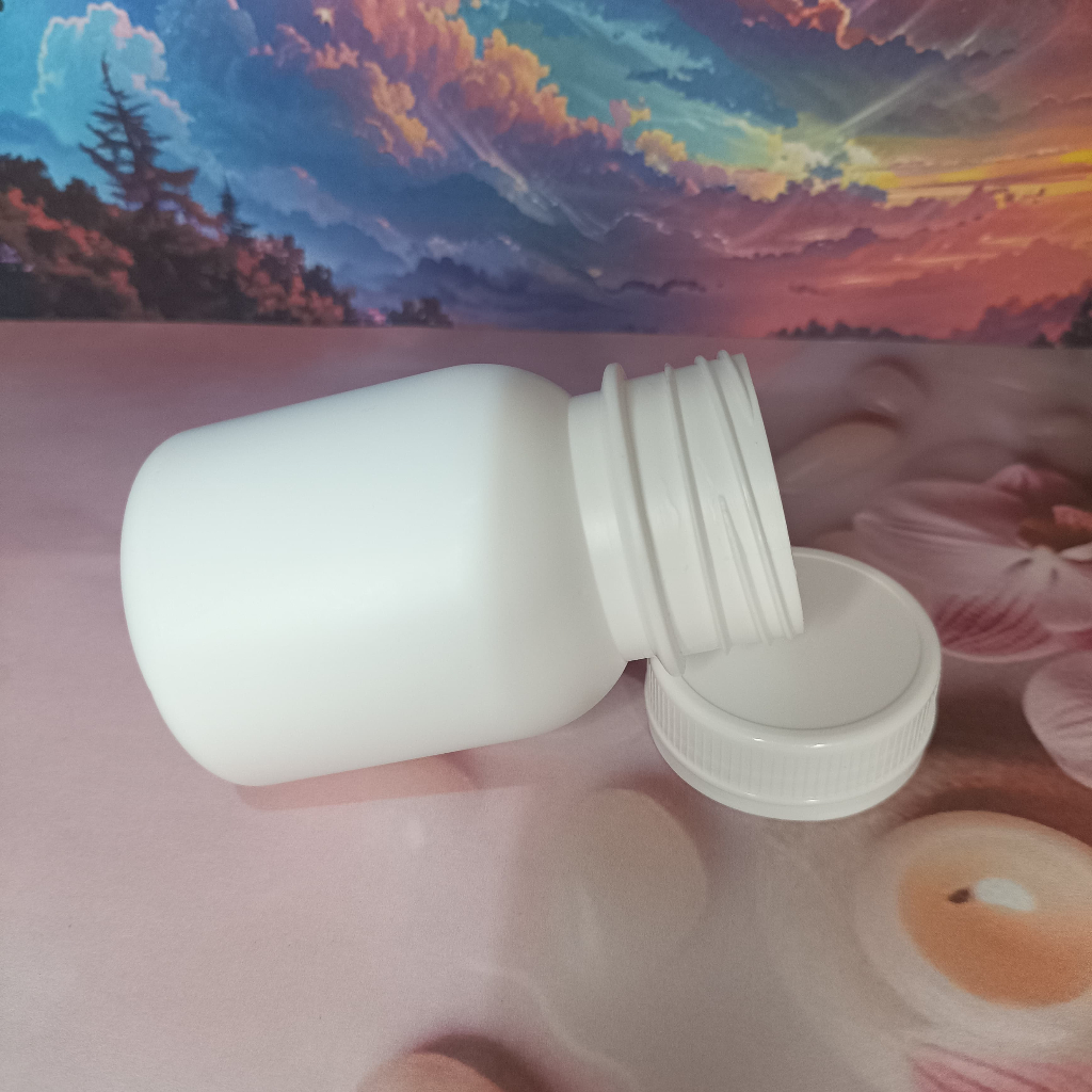 Botol Kemasan Vitamin Kapsul 50Ml Putih Putih