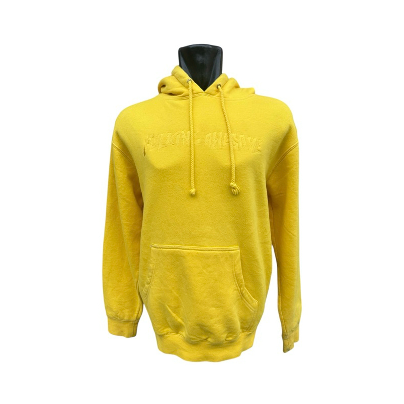 Hoodie Fucking Awesome Logo Bordir Yellow