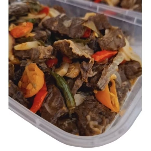 

oseng paru pedas/ paru balado/ non msg/ frozen food/ lauk siap makan