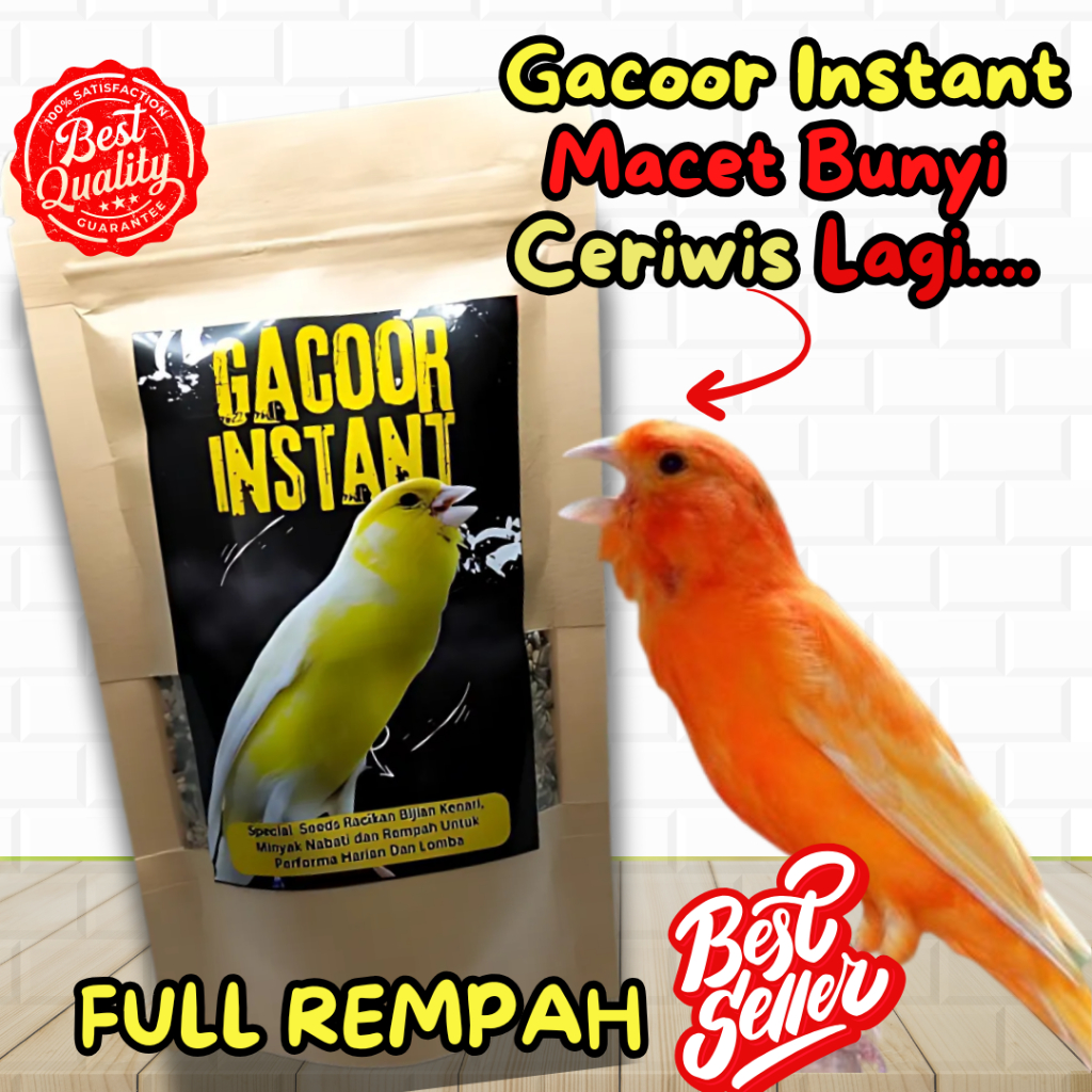 Pakan Gacoor Instant Kenari Pakan Premium Burung Kenari Rajin Bunyi