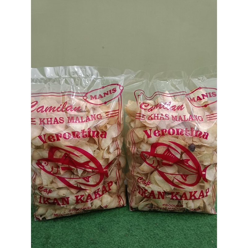 

kripik singkong rasa sapi panggang, manis, asin bawang