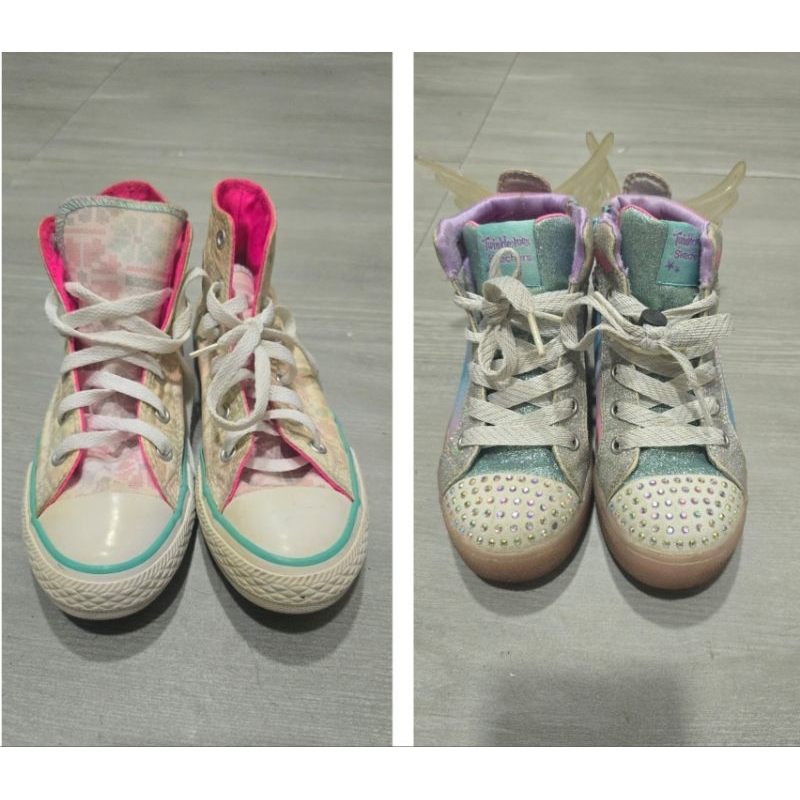 Preloved sepatu anak Converse Skechers twinkle toes Size 32 kondisi baik ORIGINAL