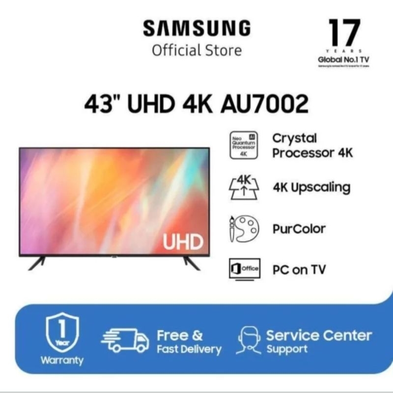 samsung 43 inch au7002 smart tv UHD 4K