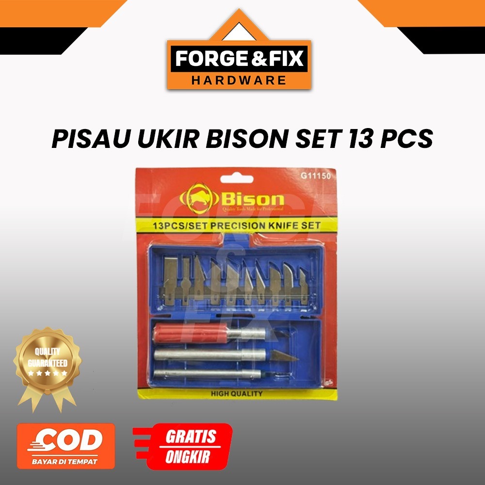 

[13PCS] BISON Pisau Alat Ukir Pahat Kayu Craft Cutter Hobby Knife SET