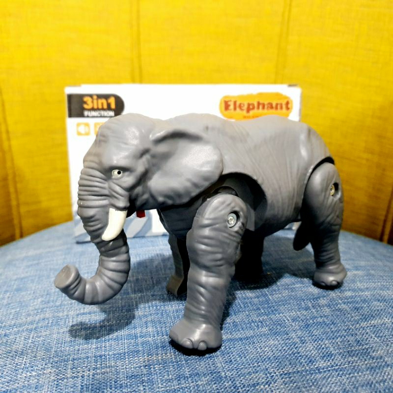 GDM - Mainan Gajah Mammoth Bisa Berjalan BersuaraMainan Hewan Gajah Purba Mammoth