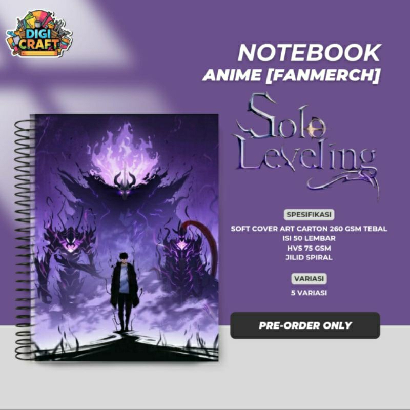 

Notebook Spiral A5 Anime Solo Leveling [FanMerch]