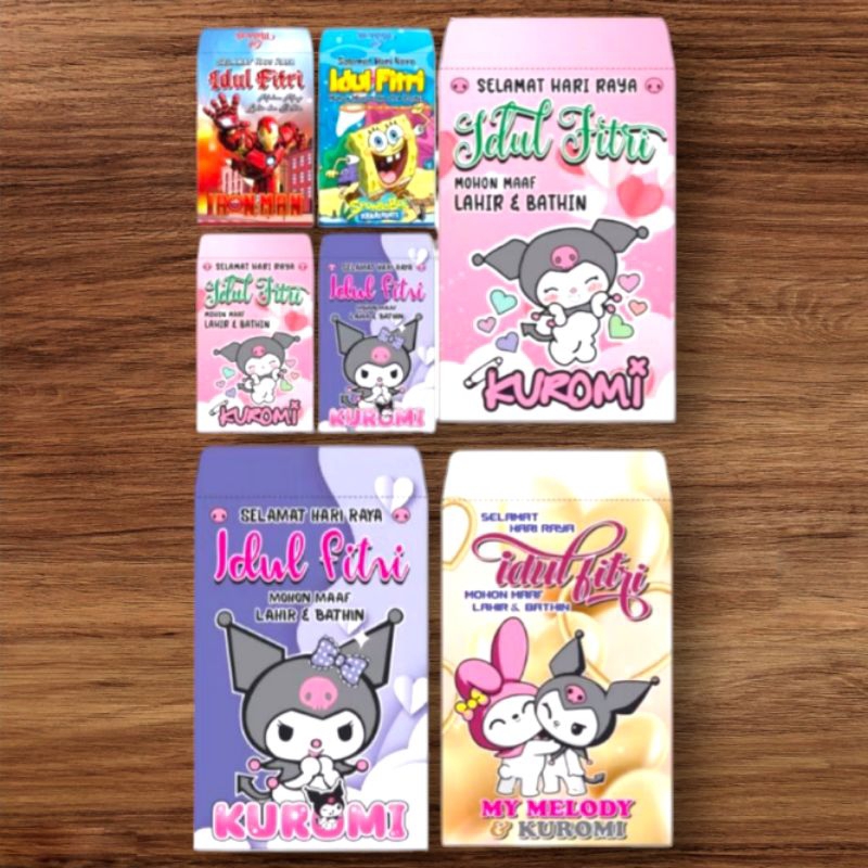 

amplop angapau lebaran MEDIUM MOTIF CARTOON ISI 10 LEMBAR uk 11 x 8 cm