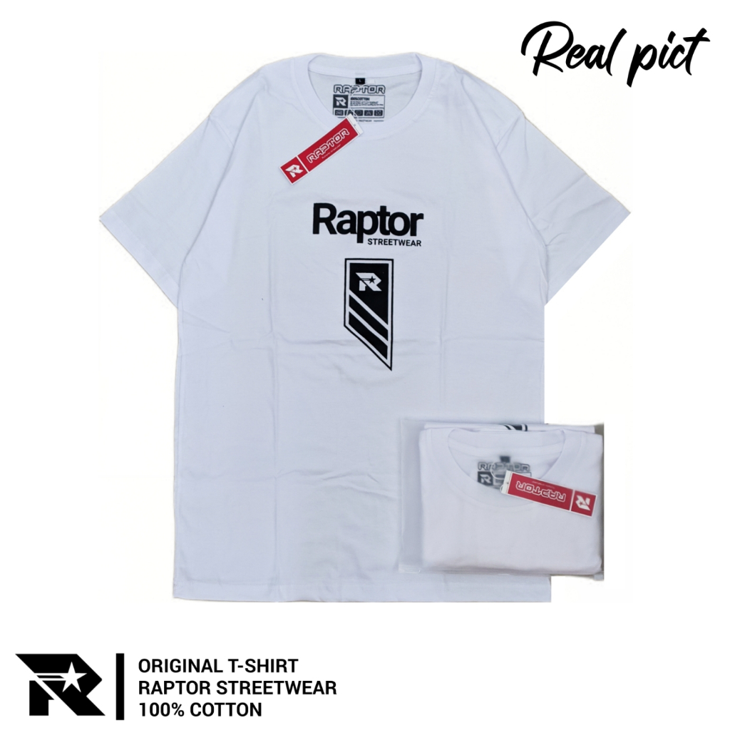 Raptor Original Tshirt Putih Kaos Distro Dewasa Remaja